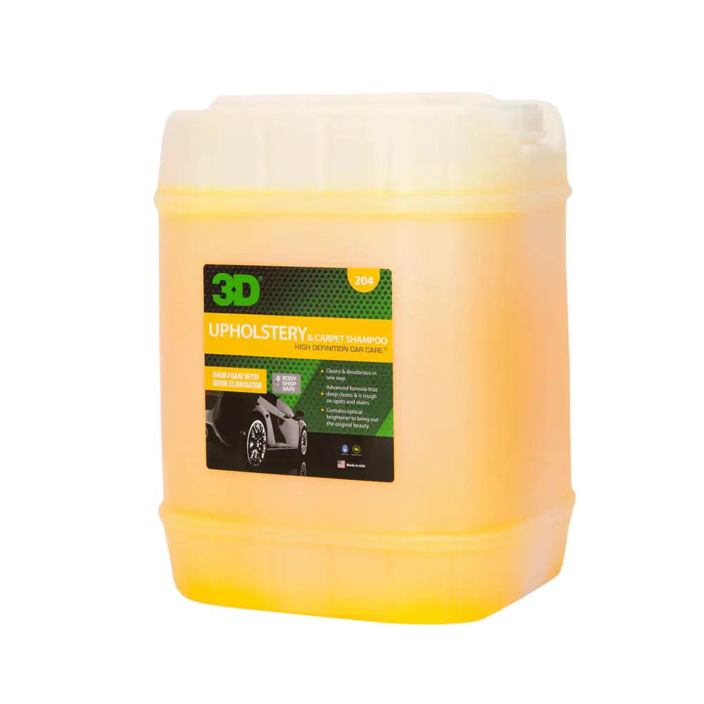 3D 204 Upholstery & Carpet Shampoo – High-Foam Interior Cleaner (1:16 Concentrate)