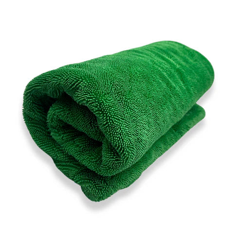 Green Microfiber Drying Towel 50×80 cm – 3D G-44G – 1200GSM