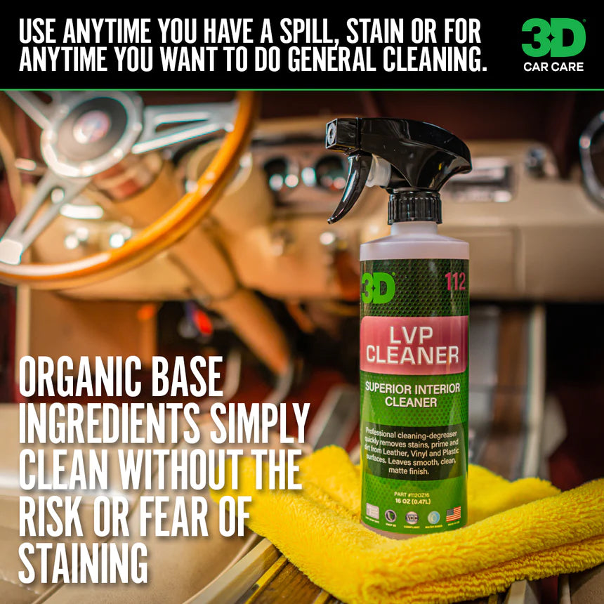 3D 112 LVP CLEANER – חומר לניקוי פנים, עור, פלסטיק וויניל