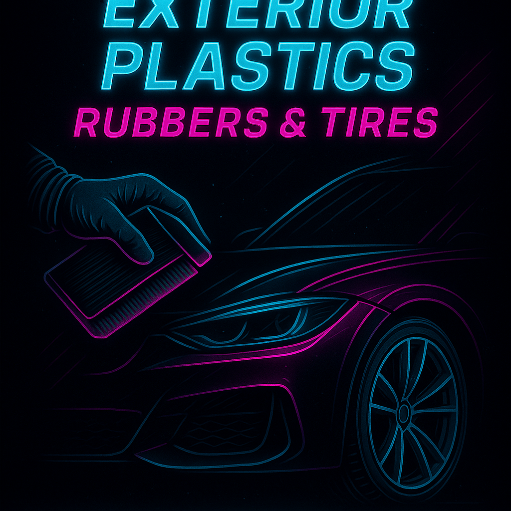 Exterior plastics, rubbers & tires