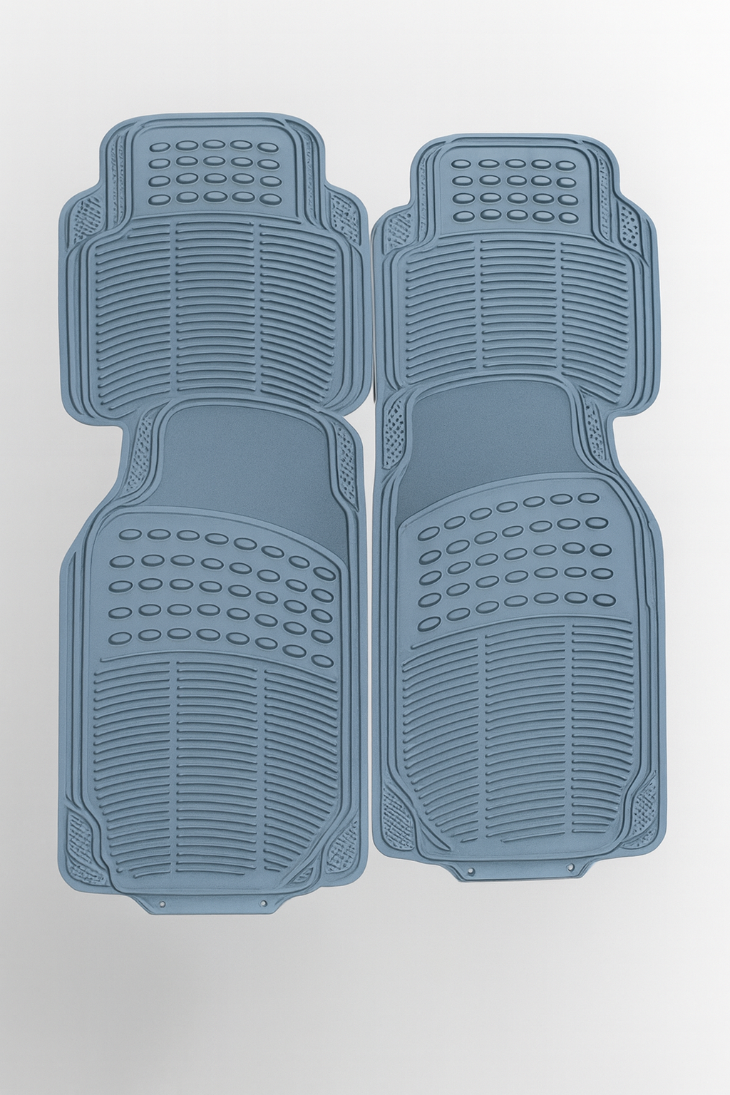 Universal Rubber Car Floor Mats Set (4 pcs) Grey