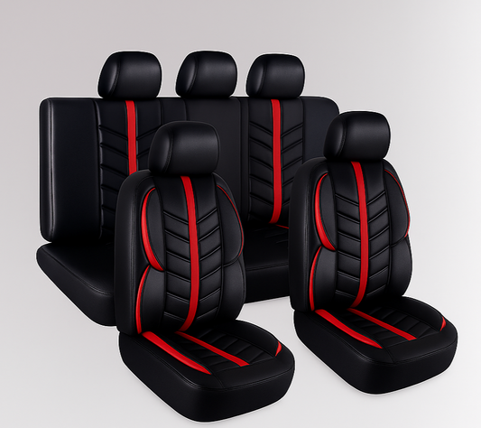 Mia Car Seat Cover Set  Black/red