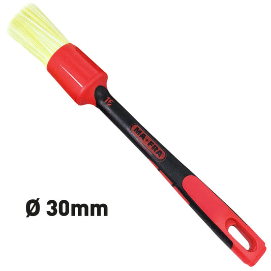 מברשת לבנה KREX – מברשת דיטיילינג לפנים הרכב 30 מ"מ