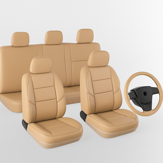 כיסויי מושבים(ריפודים) אוניברסליים מיא פלטינום – 5 מושבים בז'