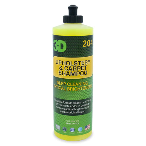 3D 204 Upholstery & Carpet Shampoo – High-Foam Interior Cleaner (1:16 Concentrate)